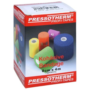 PRESSOTHERM Kohäsive Bandage 8 cmx4 m weiß 1 St Binden Produktbild