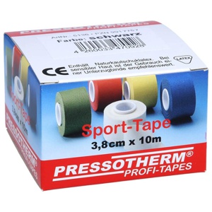 Pressotherm Sport-Tape 3,8cmx10m schwarz, 1 St Verband Produktbild