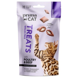 PrimaCat Crunchy Treats Skin & Coat mit Geflügel & Rind Produktbild