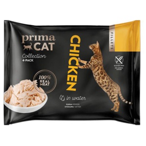 PrimaCat Fillets Kyckling i vatten 4 x 50 g produkt bild