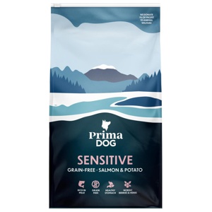 PrimaDog Adult Sensitive Grain Free med lax & potatis - 10 kg produkt bild