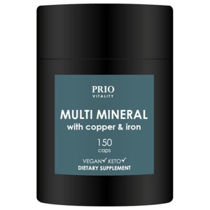 Prio Vitality Multi Mineral with Copper & Iron 150 kapslar produkt bild