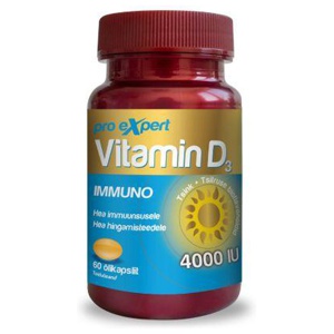 Pro Expert Vitamiin D3 Immuno 4000IU õlikapslid N60 toote pilt