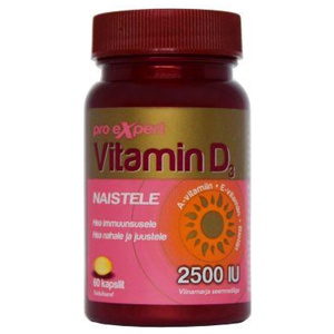 Pro Expert Vitamiin D3 kapslid naistele 2500IU N60 toote pilt