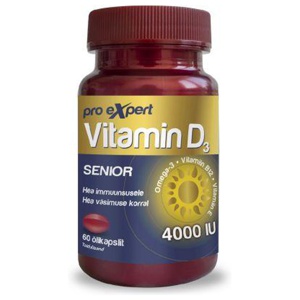 Pro Expert Vitamiin D3 Senior 4000IU õlikapslid N60 toote pilt