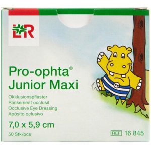 Pro-optha Junior Maxi Skeleplaster 7,0 x 5,9 cm 50 stk produktbillede