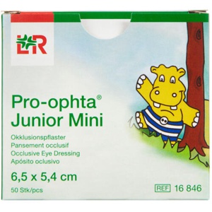Pro-optha Junior Mini Skeleplaster 6,5 x 5,4 cm 50 stk. produktbillede