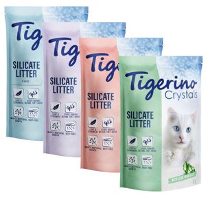 Probierpaket Tigerino Crystals Katzenstreu 6 x 5 l Produktbild