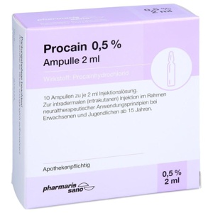 PROCAIN pharmarissano Ampulle 0,5% 2 ml Inj.-Lsg. Produktbild
