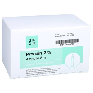 PROCAIN pharmarissano Ampulle 2% 2 ml Inj.-Lsg. Produktbild