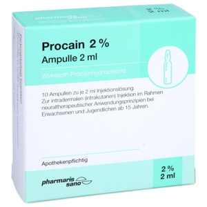PROCAIN pharmarissano Ampulle 2% 2 ml Inj.-Lsg. Produktbild