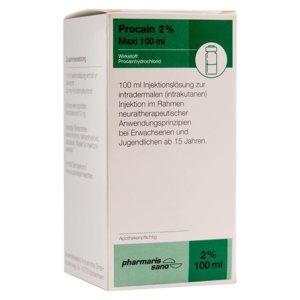 PROCAIN pharmarissano Injektionsflasche 2% 100 ml Produktbild