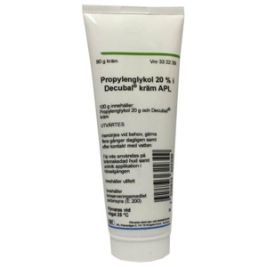 Propylenglykol i Decubal kräm APL produkt bild