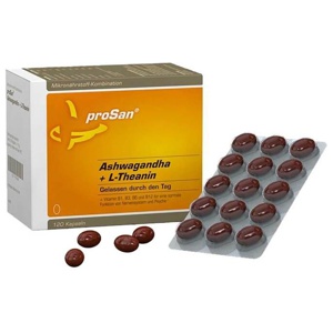 Prosan Ashwagandha + L-Theanin Kapseln, 120 St Kapseln Produktbild