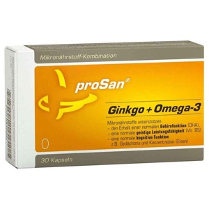 Prosan Ginkgo + Omega-3 Kapseln, 30 St Kapseln Produktbild