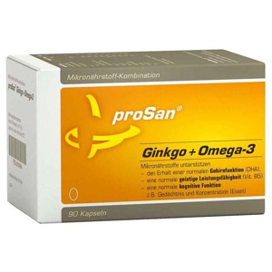 Prosan Ginkgo + Omega-3 Kapseln, 90 St Kapseln Produktbild