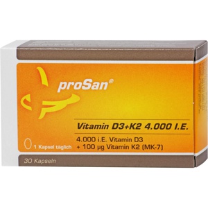 Prosan Vitamin D3 + K2 4.000 I.E. Kapseln, 30 St Kapseln Produktbild