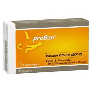 PROSAN Vitamin D3+K2 MK-7 Kapseln 30 St Kapseln Produktbild