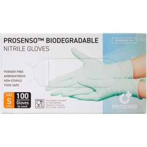 Prosenso Bionedbrydelig Nitrilhandske Small produktbillede