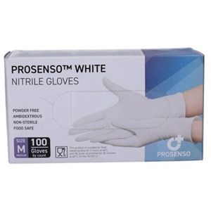 Prosenso White Nitrilhandske Medium 100 stk produktbillede