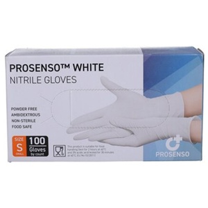 Prosenso White Nitrilhandske Small 100 stk produktbillede