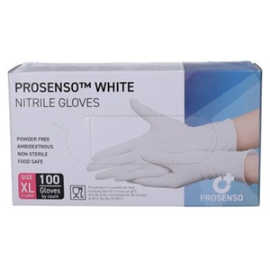 Prosenso White Nitrilhandske XL 100 stk produktbillede