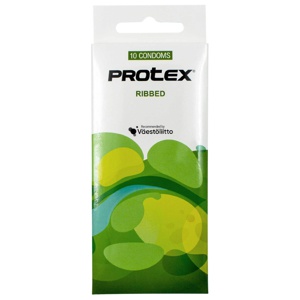 Protex Kondomer Ribbed 10 stk. produktbillede