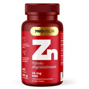 Provisor Tsinkdiglütsinaat 25mg N60 toote pilt
