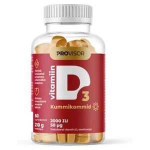 Provisor Vitamiin D3 kummikommid 2000IU N60 toote pilt