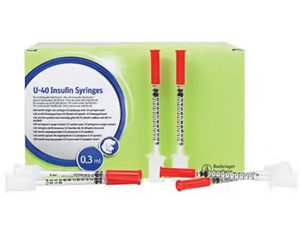 Prozinc U-40 insulinsprøyte 0,3 ml 120 stk produktbilde