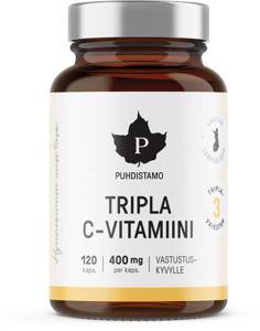 Pudhistamo Tripla vitamin C 400mg 120caps produkt bild