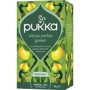 Pukka Grönt Te Citrus Yerba Green 20 tepåsar produkt bild