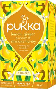 Pukka Lemon Ginger & Manuka Honey 20 tepåsar produkt bild