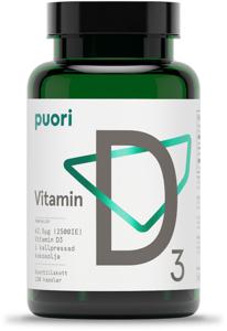 Puori D3 D-vitamin 2500 IE 120 kapslar produkt bild