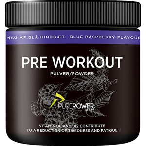PurePower Pre-Workout Blue Raspberry 300 g produktbillede