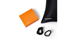 OHAIRO Pure Silk Pillow Case Set 1 Pillowcase + 2 Silk Scrunchies Champagne produkt bild