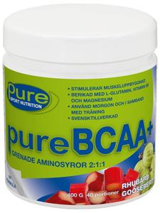 Pure Sport Nutrition Pure BCAA+ Rhubarb/Gooseberry 400 g produkt bild