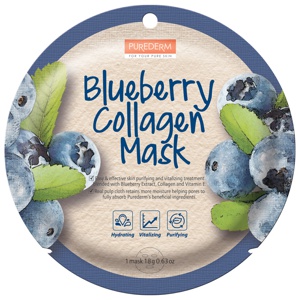 Purederm Blueberry Collagen Mask-C Återfuktande&nbsp;ansiktsmask 1 st produkt bild