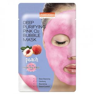 "Purederm Deep Purifying Pink O2 Bubble Mask ""PEACH"" 25 g" produkt bild