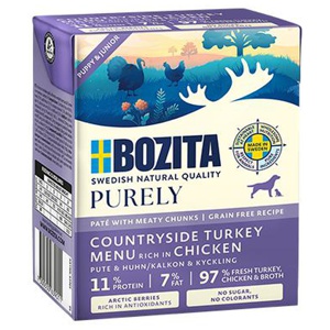 Purely Puppy Paté Chicken/Turkey Våtfoder för Hund - 6 x 370 g produkt bild