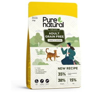 Purenatural Cat Adult Grain Free Turkey & Chicken (2 kg) produkt bild