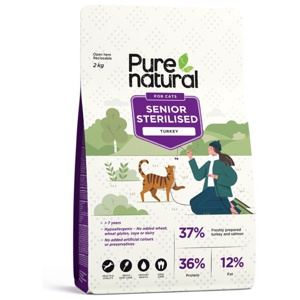 Purenatural Cat Senior & Sterilised Turkey (2 kg) produkt bild