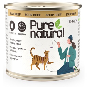 Purenatural Cat Soup Beef 140 g produkt bild