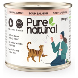 Purenatural Cat Soup Salmon 140 g produkt bild