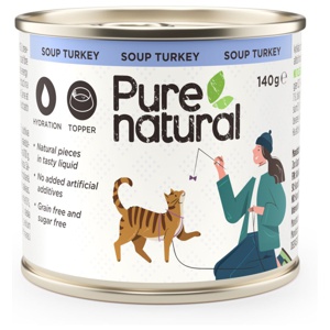Purenatural Cat Soup Turkey 140 g produkt bild
