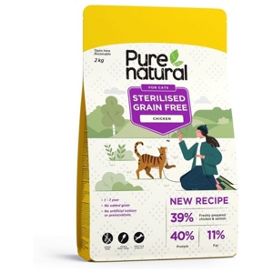 Purenatural Cat Sterilised Grain Free Chicken (2 kg) produkt bild