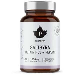 Pureness Betain HCL - Saltsyra, 60 kaps produkt bild