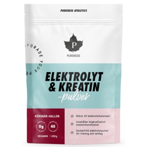 Pureness Elektrolyt- & Kreatinpulver Kirsebær-Hindbær 200 g produktbillede
