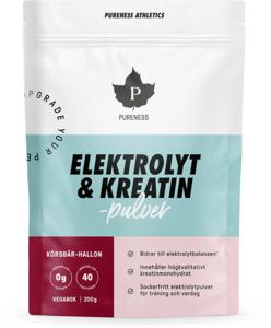 Pureness Elektrolyt & Kreatinpulver Körsbär-Hallon 200 g produkt bild