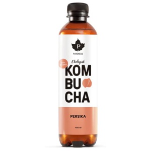 Pureness Kombucha Eko, Persika, 400 ml produkt bild